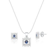 Conjunto Colar Pingente Cravejado De Prata 925 Conjunto Colar Pingente Cravejado De Prata 925
