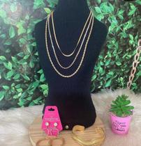 Conjunto colar + pulseira +brinco