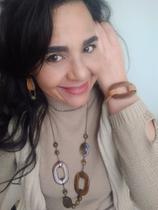 Conjunto colar pulseira e brincos