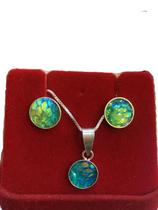 Conjunto Colar Veneziano e Brinco Prata 925 Escama Sereia Conjunto Colar Veneziano e Brinco Prata 925 Escama Sereia