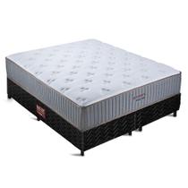 Conjunto colchão cama box black fit king bellagio gel orthocrin 193x203x69 bipartido espuma certificada molas ensacadas
