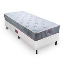 Conjunto colchão cama box branco fit solteiro bellagio gel orthocrin molas ensacadas 88x188x69 espuma certificada Conjunto colchão cama box branco fit solteiro bellagio gel orthocrin molas ensacadas 88x188x69 espuma certificada