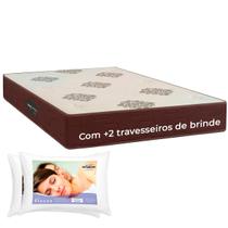 Conjunto Colchão Casal Inova D45 com 2 Travesseiros Ortobom