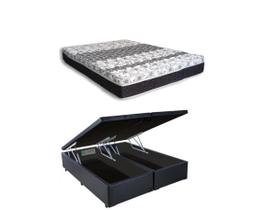 Conjunto Colchão Castor Class Casal + Cama Box Baú Bipartido Jadmax 138x188 - Ideal para Locais sem Passagem como Escada - Corredores -Elevadores