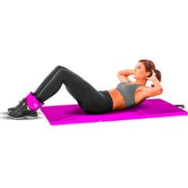 Conjunto Colchão Colchonete 2KG Rosa Espuma D50 Descanso Camping Luta Yoga Com Peso de Perna Musculação Panturrilha Abdutora Rosa