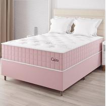 Conjunto Colchão Mola Ensacada e Base Box Casal 67x138x188cm Cairo Yescasa Rosa/Rose Conjunto Colchão Mola Ensacada e Base Box Casal 67x138x188cm Cairo Yescasa Rosa/Rose