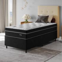 Conjunto Colchão Mola Ensacada e Base Box Solteiro 66x88x188cm Zoe Yescasa Preto Conjunto Colchão Mola Ensacada e Base Box Solteiro 66x88x188cm Zoe Yescasa Preto