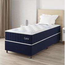 Conjunto Colchão Mola Ensacada e Base Box Solteiro 67x88x188cm Cairo Yescasa Conjunto Colchão Mola Ensacada e Base Box Solteiro 67x88x188cm Cairo Yescasa