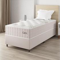 Conjunto Colchão Mola Ensacada e Base Box Solteiro 67x88x188cm Cairo Yescasa Conjunto Colchão Mola Ensacada e Base Box Solteiro 67x88x188cm Cairo Yescasa