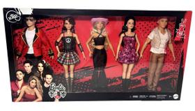 Conjunto Colecionável 05 Bonecos Rebelde Rbd Coleção Novela Anos 2000 Boneca Menina Barbie Cantora Loira Mia Ruiva Roberta Morena Lupita Mattel