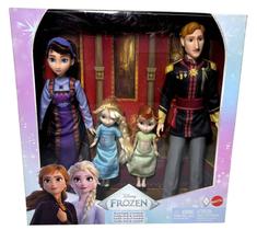 Conjunto Colecionável Bonecos Família Real De Arendelle Rei Agnarr Rainha Iduna Anna Elsa Mattel Brinquedos