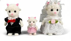 Conjunto Colecionável de Figuras de Ovelhas Brancas OLEOCA com 3 Bonecos Conjunto Colecionável de Figuras de Ovelhas Brancas OLEOCA com 3 Bonecos