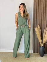 Conjunto Colete Alfaiataria E Calça Pantalona com Fenda