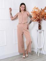 Conjunto Colete E Calça Alfaiataria Social Casual P M G GG