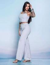 Conjunto Colete E Calça Wide Leg Feminino Linho Biotipo Elegante Alfaiataria Trabalho Festa Original Conjunto Colete E Calça Wide Leg Feminino Linho Biotipo Elegante Alfaiataria Trabalho Festa Original