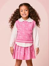 Conjunto Colete e Saia Hello Kitty Tricô Momi Conjunto Colete e Saia Hello Kitty Tricô Momi