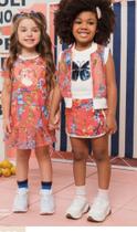 Conjunto Colete e short saia infantil 8 anos vermelho milli &nina Conjunto Colete e short saia infantil 8 anos vermelho milli &nina