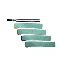 Conjunto Coletor Pó Flexível com Refil Microfibra Verde 72cm Kunber