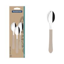 Conjunto Colheres Chá Tramontina Inox Leme 3 Peças 23187330