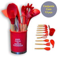 Conjunto Colheres De Silicone Kit 13 Pçs Jogo Cozinha Decor