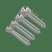 Conjunto Colheres Medidoras Brinox Top Pratic 4 peças Aço Inox