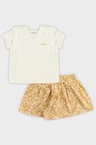 Conjunto Colorittá Infantil Menina Babado Laise Natural