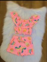 Conjunto colors blusa e jhosrts saia Conjunto colors blusa e jhosrts saia