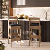 Conjunto com 02 Banquetas Gourmet Cedro Gold 11C Conjunto com 02 Banquetas Gourmet Cedro Gold 11C