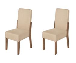 Conjunto com 02 Cadeiras de Jantar Dubai Amêndoa 51C