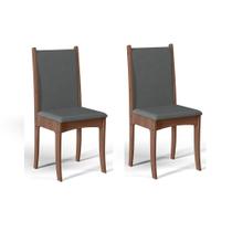 Conjunto com 02 Cadeiras de Jantar Giovana Amendoa 03A