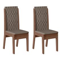 CONJUNTO COM 02 CADEIRAS LIBIA Amendoa 01A