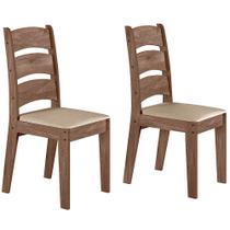 CONJUNTO COM 02 CADEIRAS MALI Amendoa 51C