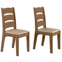 CONJUNTO COM 02 CADEIRAS MALI Cedro Gold 51C