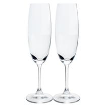 Conjunto com 02 Taças Para Champagne Cristal Bohemia 220ml 58670