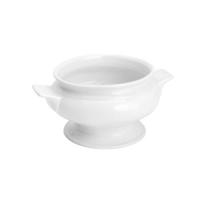Conjunto com 04 Bowls para Sopa Bon Gourmet Turim 13x17 Porcelana Branco