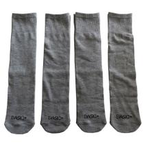 Conjunto com 04 pares de meias esportiva, cano medio, mescla, 34-38 - basic+