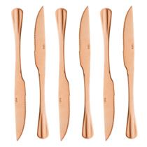 Conjunto com 06 Facas para Churrasco Positano Rosé 23cm 1275 - Lyor