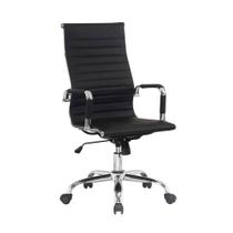 Conjunto com 1 Cadeira Presidente Giratória e 2 Cadeiras Executivas base fixa para Escritório Esteirinha Preta Conjunto com 1 Cadeira Presidente Giratória e 2 Cadeiras Executivas base fixa para Escritório Esteirinha Preta