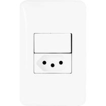 Conjunto com 1 Interruptor Simples e Tomada 2p+t, 10 A, Lgx103, Pial POP Conjunto com 1 Interruptor Simples e Tomada 2p+t, 10 A, Lgx103, Pial POP