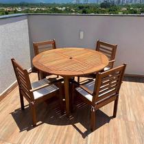 Conjunto com 1 Mesa 4 Cadeiras Pink Sands