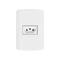 Conjunto com 1 Tomada 2p+t 10a 250v, Modular, com Placa 4x2 e Suporte