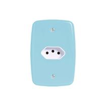 Conjunto com 1 Tomada 2P+T 20A 250V com Placa 4x2 Branco Pluzie