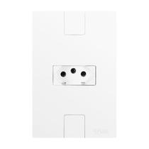 Conjunto com 1 Tomada 2p+t 20a 250v, Modular, com Placa 4x2 Conjunto com 1 Tomada 2p+t 20a 250v, Modular, com Placa 4x2