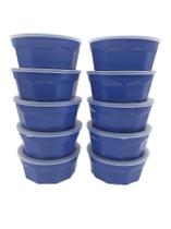 Conjunto com 10 Potes para alimentos marmita fitness