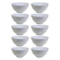 Conjunto Com 10 Tigelas De Sobremesa Melamina Branca 300ml Bowl Para Sorvete/Açaí 12,5cm Cumbuca Redonda De Melamina Sakes Conjunto Com 10 Tigelas De Sobremesa Melamina Branca 300ml Bowl Para Sorvete/Açaí 12,5cm Cumbuca Redonda De Melamina Sakes