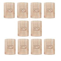 Conjunto com 10 Tomadas 2p+t 10a 250v, Modular, com Placa 4x2 e Suporte