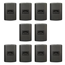 Conjunto com 10 Tomadas 2p+t 10a 250v, Modular, com Placa 4x2 e Suporte