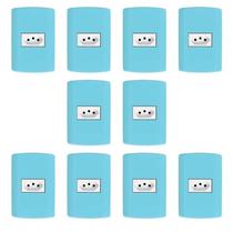 Conjunto com 10 Tomadas 2p+t 10a 250v, Modular, com Placa 4x2 e Suporte Conjunto com 10 Tomadas 2p+t 10a 250v, Modular, com Placa 4x2 e Suporte