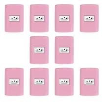 Conjunto com 10 Tomadas 2p+t 10a 250v, Modular, com Placa 4x2 e Suporte