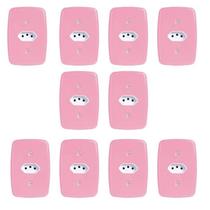 Conjunto com 10 Tomadas 2p+t 20a 250v com Placa 4x2